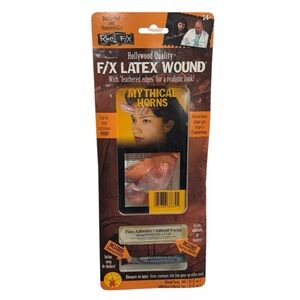 Rubie’s mythical horns f/x latex wound with adhesive materials new in packaging!